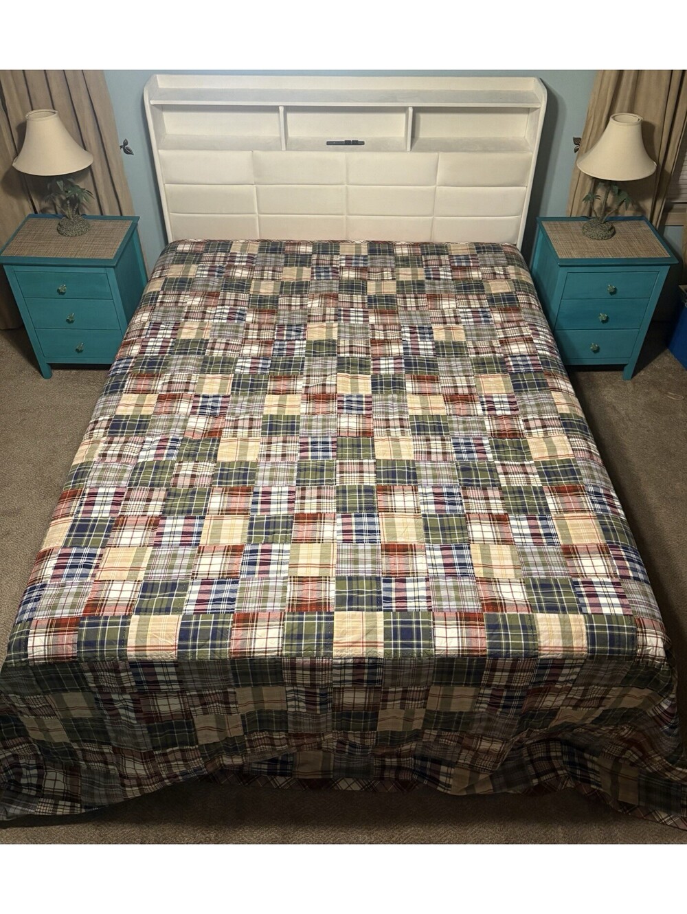 Woolrich Home Patchwork King Size Quilt 100% Cotton 102”x92” Cottage Core